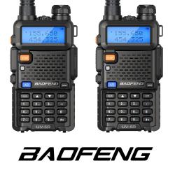 1� SANS PRIX DE RESERVE - Paire de 2 Baofeng UV-5R + socles de charge 220V + accessoires