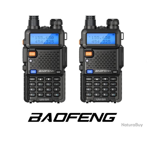 1� SANS PRIX DE RESERVE - Paire de 2 Baofeng UV-5R + socles de charge 220V + accessoires