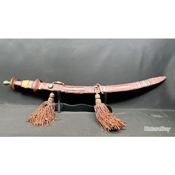 SUPERBE SABRE AFRICAIN ETHNIE TOMA, XIX� SIECLE, AFRIQUE DE L'OUEST LIBERIA ET GUINEE, RARE, A VOIR