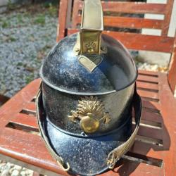 CASQUETTE DE FEU, ou Casque d'incendie pompier EN T&Ocirc;LE DU XIXE vers 1840
