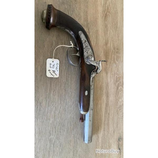 Magnifique Pistolet d'officier Fran�ais a piston de 1833