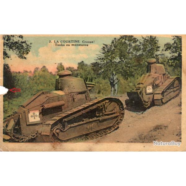 Carte Postale Ancienne - Chars en Manoeuvre � La Courtine (Creuse)  -N�8353
