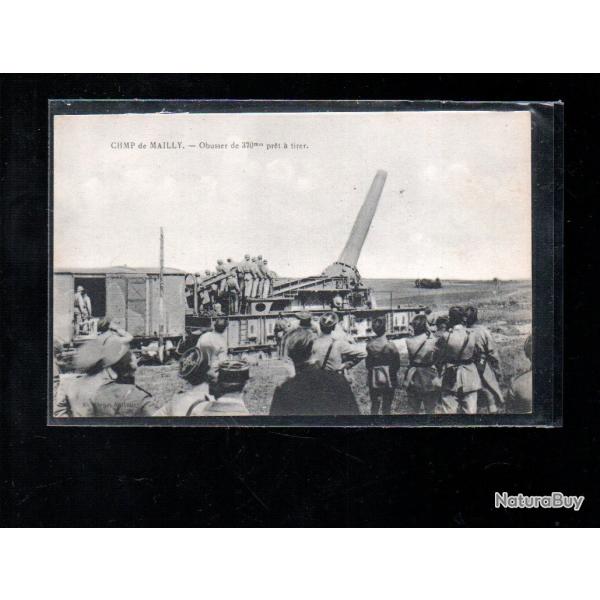 artillerie obusier de 370 pr�t � tirer camp de mailly