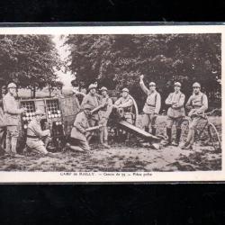 canon de 75 pi&egrave;ce pr&ecirc;te , artillerie camp de mailly