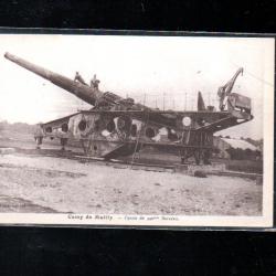canon de 340 mm berceau , artillerie camp de mailly