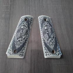 Plaquette poign&eacute;e pistolet pour M1911