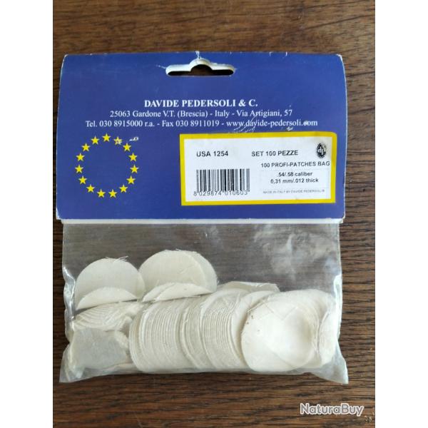 100 Calepins en coton pour le calibre 54/58 �paisseur 0,3 mm