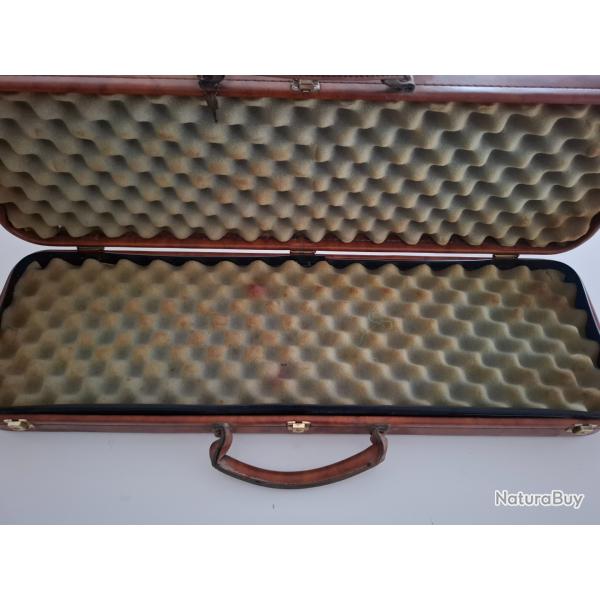 Malette de transport en cuir camel