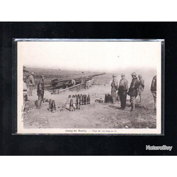 pi�ce de 155 long au tir artillerie camp de mailly