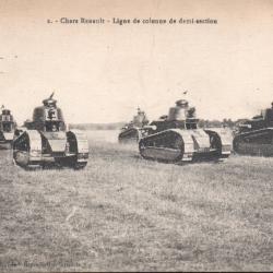 Carte Postale - Chars Renault - Ligne de colonne de demi-section -N&deg;8361