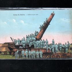 canon de 400 mm , artillerie camp de mailly coloris&eacute;e