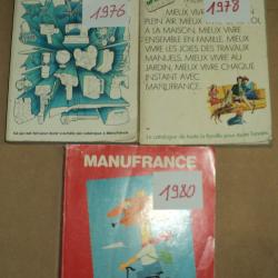 Catalogues MANUFRANCE, ann&eacute;es 1972/ 74 / 75/ 76/ 78/ et 1980