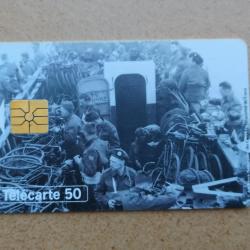 TELECARTE 50 ANS DU D-DAY 1944-1994 DEBARQUEMENT FLOTILLE ROUTE VERS LES COTES  JOUR J 6 JUIN 1944