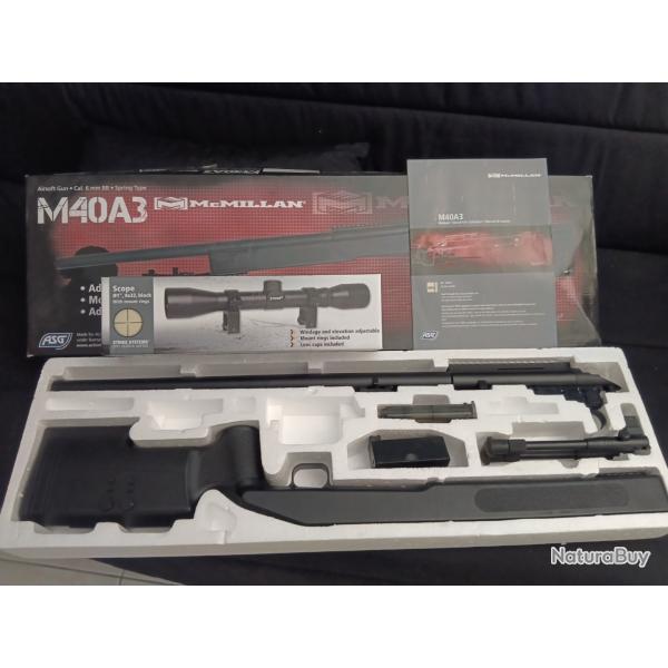 Airsoft sniper M40A3 Mc MILLAN avec lunette 4x32