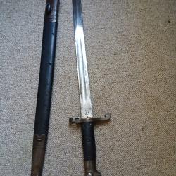 Ba&iuml;onnette britannique Martini Henry mod&egrave;le 1887 de fabrication Enfield