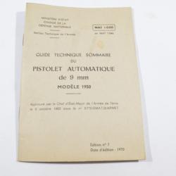 ANCIEN MANUEL Guide technique MAC 50 Pistolet mod&egrave;le 9mm 1950   (20)