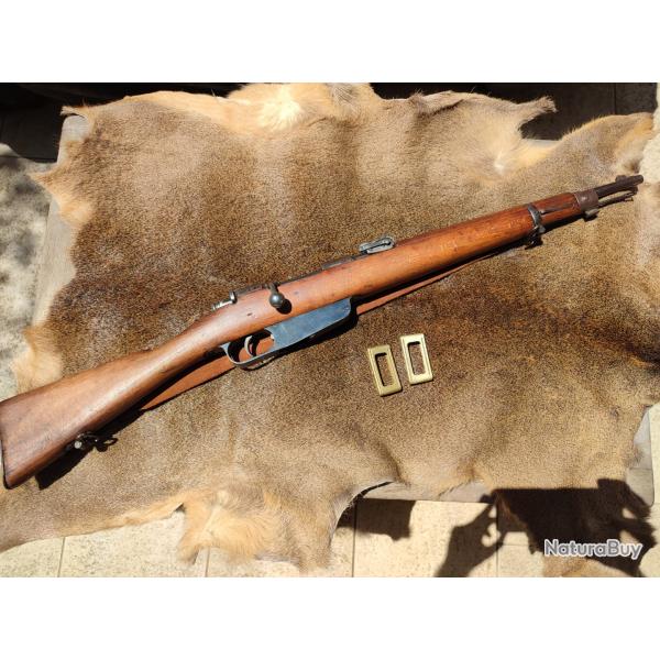 Carabine Carcano 91/28 TS - Brescia 1915 - Parfaite pour le tir + Bretelle et 2 clips laiton