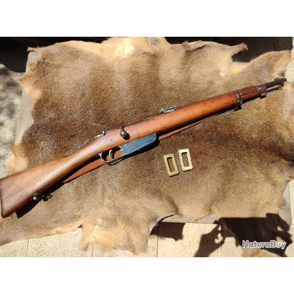 Carabine Carcano 91/28 TS - Brescia 1915 - Parfaite pour le tir + Bretelle et 2 clips laiton