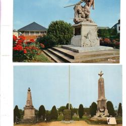 cpm formerie guerre de 1870,  monuments des 3 grandes guerres et place du fryer et le monument aux m
