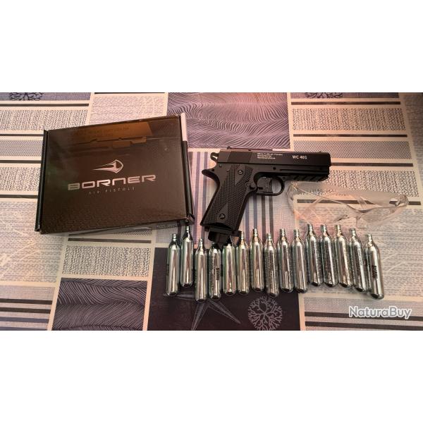 Pistolet Borner WC 401 4.5mm BB 3 joules