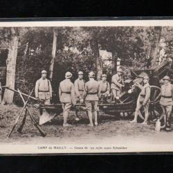 canon de 155 mm court schneider artillerie camp de mailly et ses servants