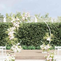 Arche de mariage Blanc 220 x 45 x 200 cm Acier
