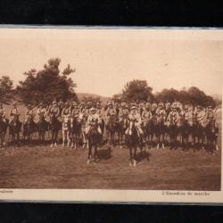 cavalerie l'escadron de marche  , manoeuvres camp de mailly