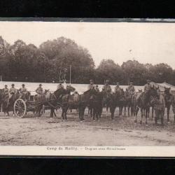 cavalerie dragons avec mitrailleuses  , manoeuvres camp de mailly