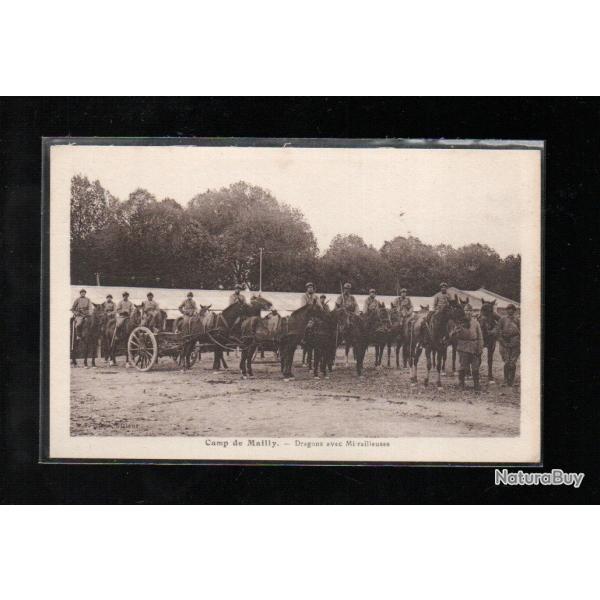 cavalerie dragons avec mitrailleuses  , manoeuvres camp de mailly