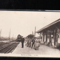 mailly le camp la gare , train , chef de gare , permissionnaires
