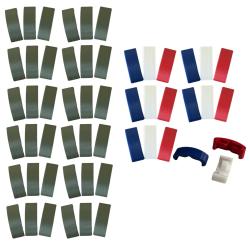 Caches Picatinny Lot Vert olive & Bleu Blanc Rouge