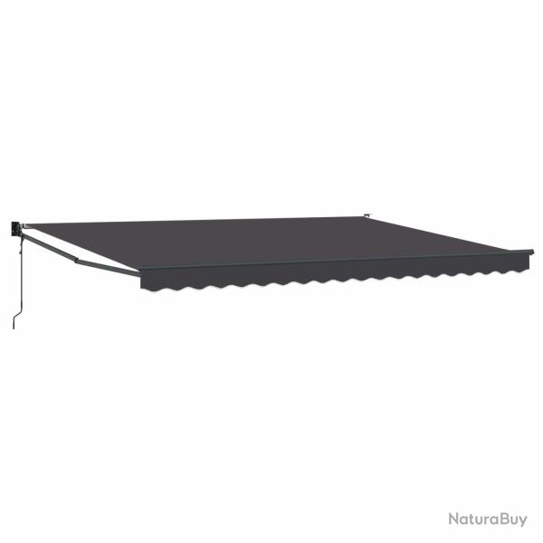 Auvent r�tractable Anthracite 4 x 2 m Polyester et m�tal