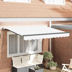 Auvent R&eacute;tractable Blanc 350 x 200 cm tissu