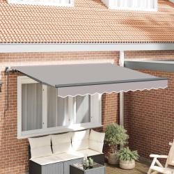 Auvent R&eacute;tractable Gris clair 350 x 200 cm tissu