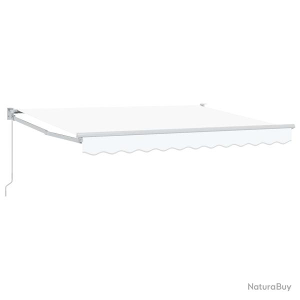 Auvent r�tractable Blanc 3,5 x 2 m 100% Polyester et Aluminium