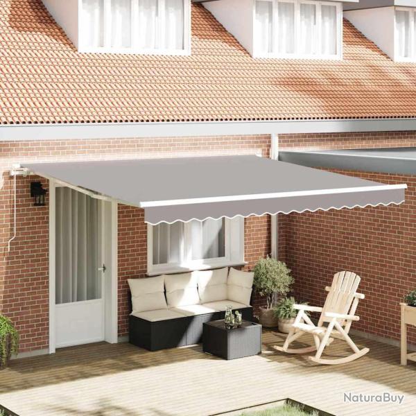 Auvent r�tractable Gris clair 400 x 350 x 165 cm