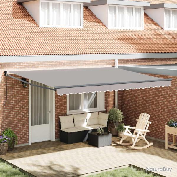 Auvent r�tractable Gris clair 450 x 300 x 165 cm