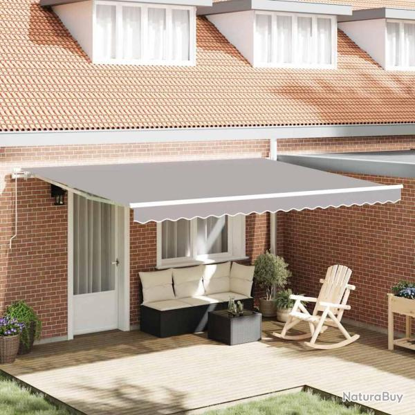 Auvent r�tractable Gris clair 450 x 350 x 165 cm