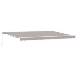 Auvent r&eacute;tractable Gris clair 500 x 300 x 165 cm
