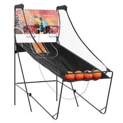 Machine arcade basket 2 joueurs 107x205x205 cm pliable score &eacute;lectronique