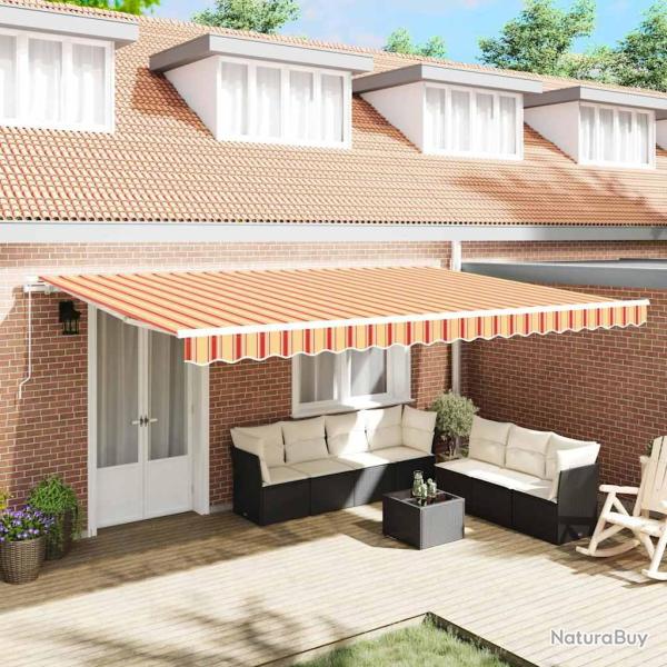 Auvent r�tractable Jaune et Orange 500 x 300 x 165 cm