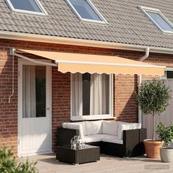 Auvent r&eacute;tractable Sable 4 x 2 m 100% Polyester et Aluminium