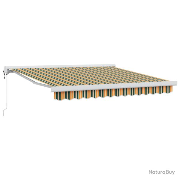 Auvent r�tractable Vert et jaune 350 x 250 x 165 cm