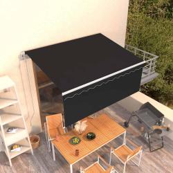 Auvent r&eacute;tractable automatique avec store 3,5x2,5 m Anthracite