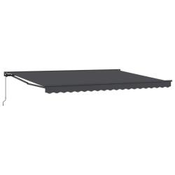 Auvent r&eacute;tractable manuel Anthracite 4 x 2 m