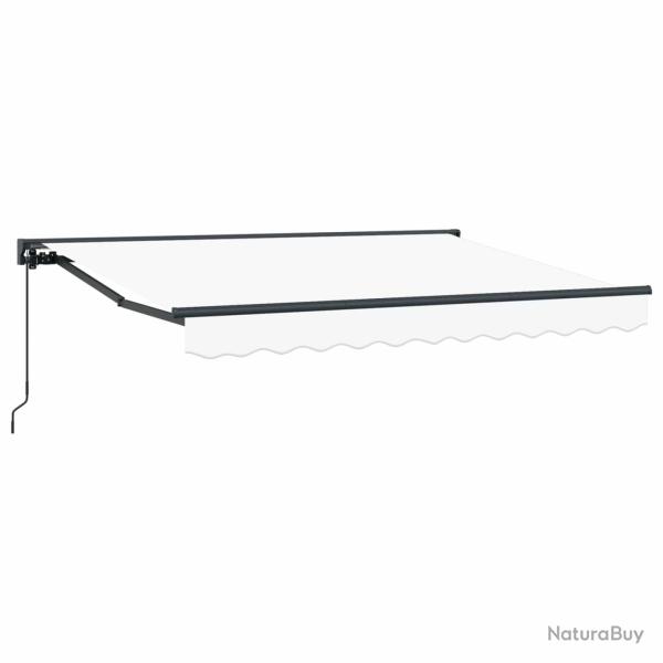 Auvent r�tractable manuel Blanc 3,5 x 2 m