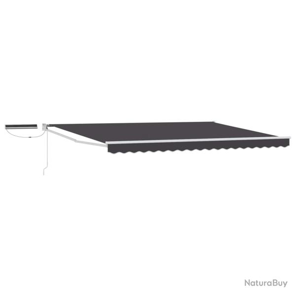 Auvent r�tractable �lectrique Anthracite et blanc 4 x 2 m