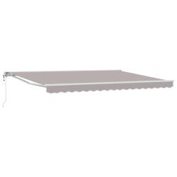 Auvent r&eacute;tractable &eacute;lectrique Gris clair 4 &times; 3,5 m