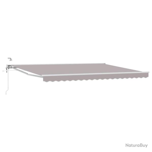 Auvent r�tractable �lectrique Gris clair et blanc 4 � 3,5 m