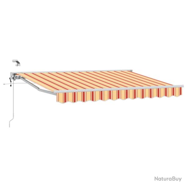 Auvent r�tractable �lectrique Jaune, Orange et Blanc 3 x 2,5 m